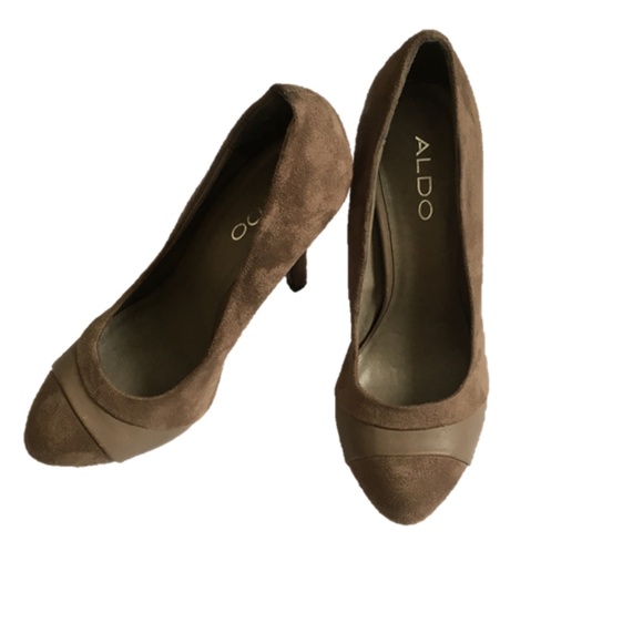 Size 6 (Euro 36) Tan Aldo Heels - Picture 1 of 7